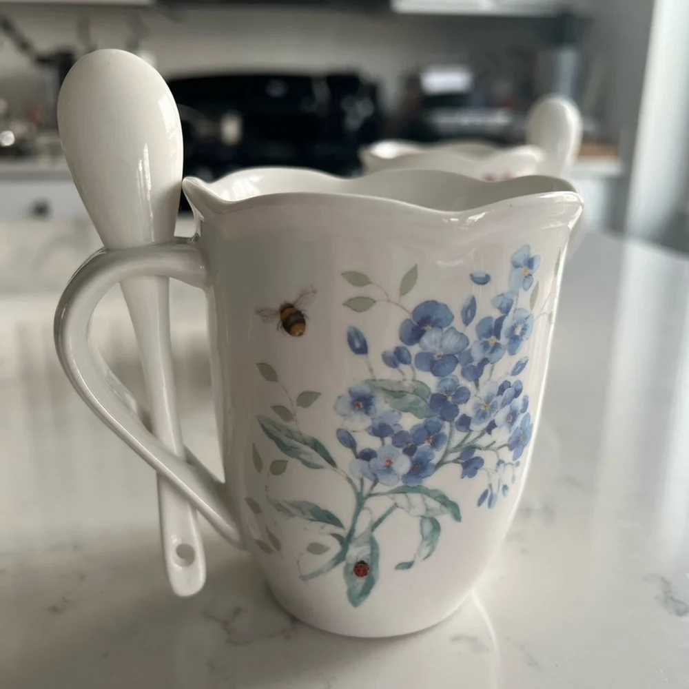 Butterfly Meadow Mug & Spoon Set by Lenox - Picture 3 of 7